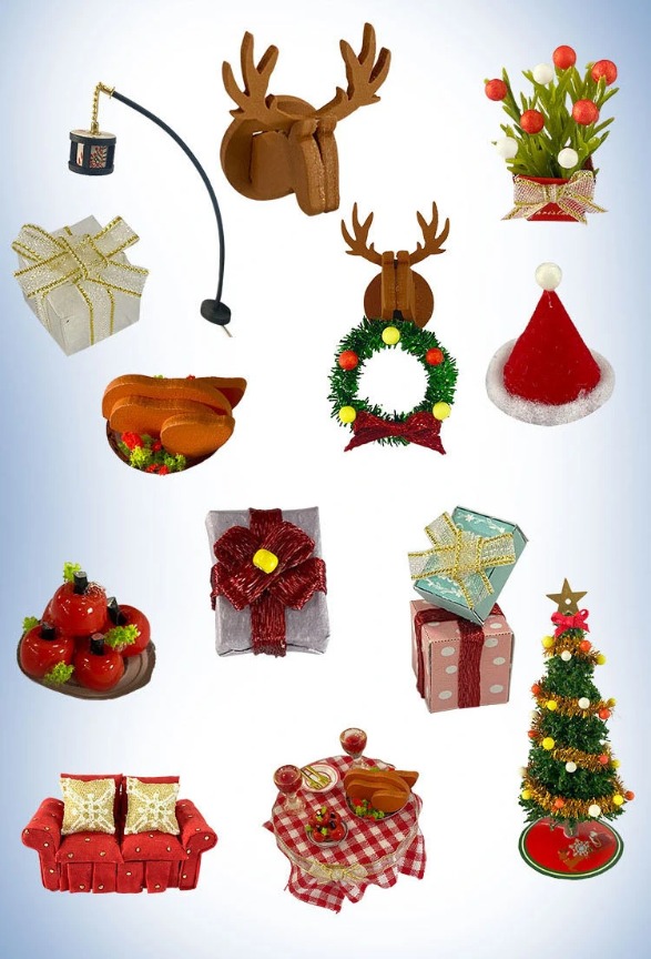 Đồ chơi xếp hình nhà gỗ DIY Giáng sinh_S2133