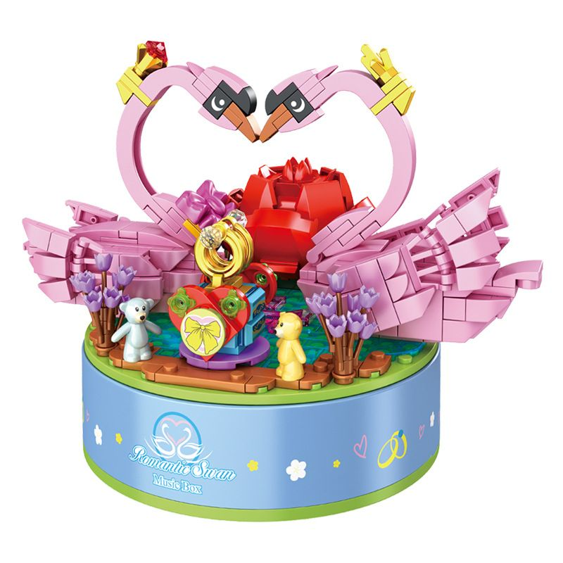 Đồ chơi xếp hình hộp nhạc xoay hình thiên nga_656013