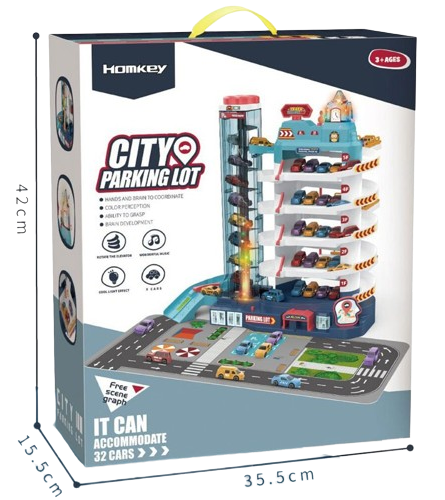 Đồ chơi mô hình đường ray kỳ thú - Garage ô tô tự động 5 tầng_3302A