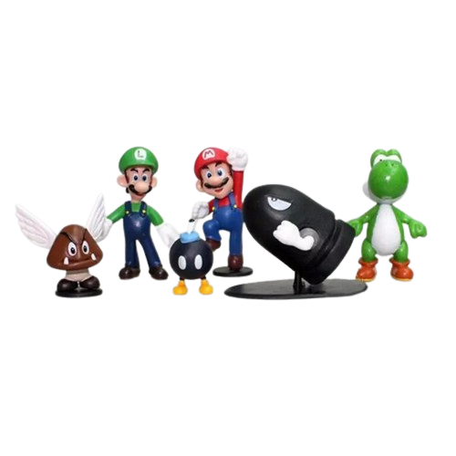 Mô hình 6 nhân vật Super Mario