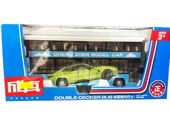 Mô hình ô tô bus 2 tầng màu xanh dương_88468