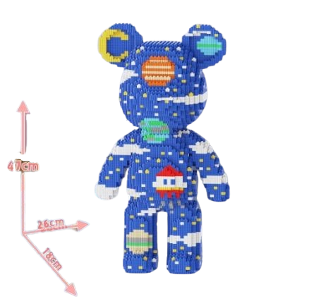 Đồ chơi xếp hình Bearbrick Vũ trụ xanh_5540