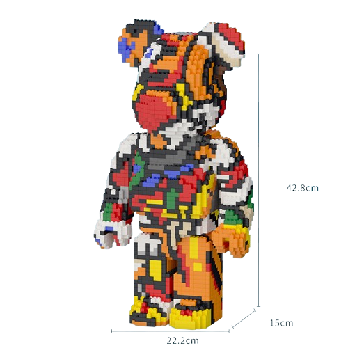 Đồ chơi xếp hình Bearbrick gấu họa tiết_89008