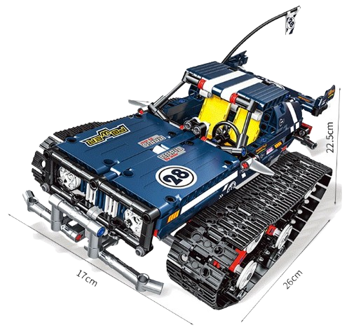 Đồ chơi xếp hình xe địa hình bánh xích điều khiển từ xa_13025