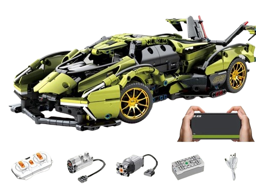 Đồ chơi xếp hình xe Lamborghini Lambo V12 Vision GT điều khiển từ xa_8553