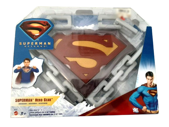 Đồ chơi siêu anh hùng Superman Returns Kids có áo choàng, khiên ngực có logo "S" và xích nhựa_J2101
