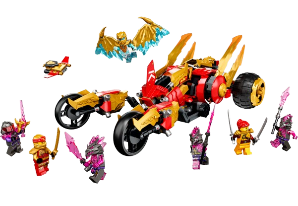 Đồ chơi xếp hình Ninja Kai's Golden Dragon Raider_60012