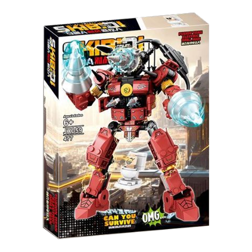 Đồ chơi xếp hình Robot Fusion Titan Electric Drillman_JX059