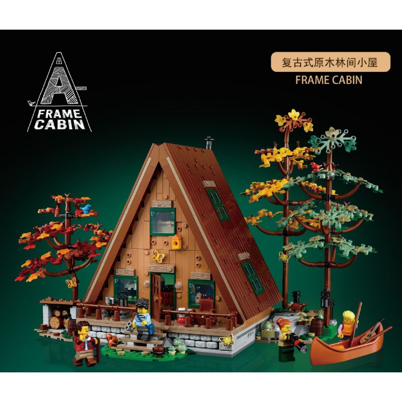 Đồ chơi xếp hình nhà A-Frame Cabin_67001