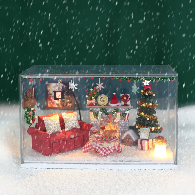 Đồ chơi xếp hình nhà gỗ DIY Giáng sinh_S2133