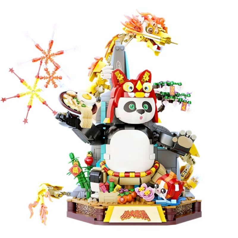 Đồ chơi xếp hình KUNG FU PANDA VÀ DRAGON WARRIOR CHÀO MỪNG TẾT NGUYÊN ĐÁN PANTASY_86504