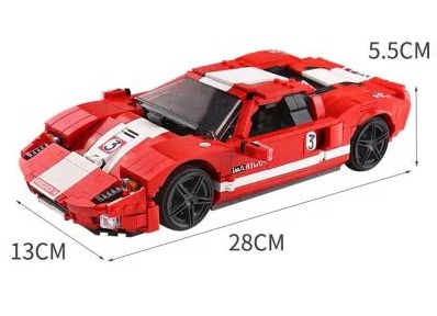 Đồ chơi xếp hình ô tô Red Phanton Fords GT có điều khiển_10001