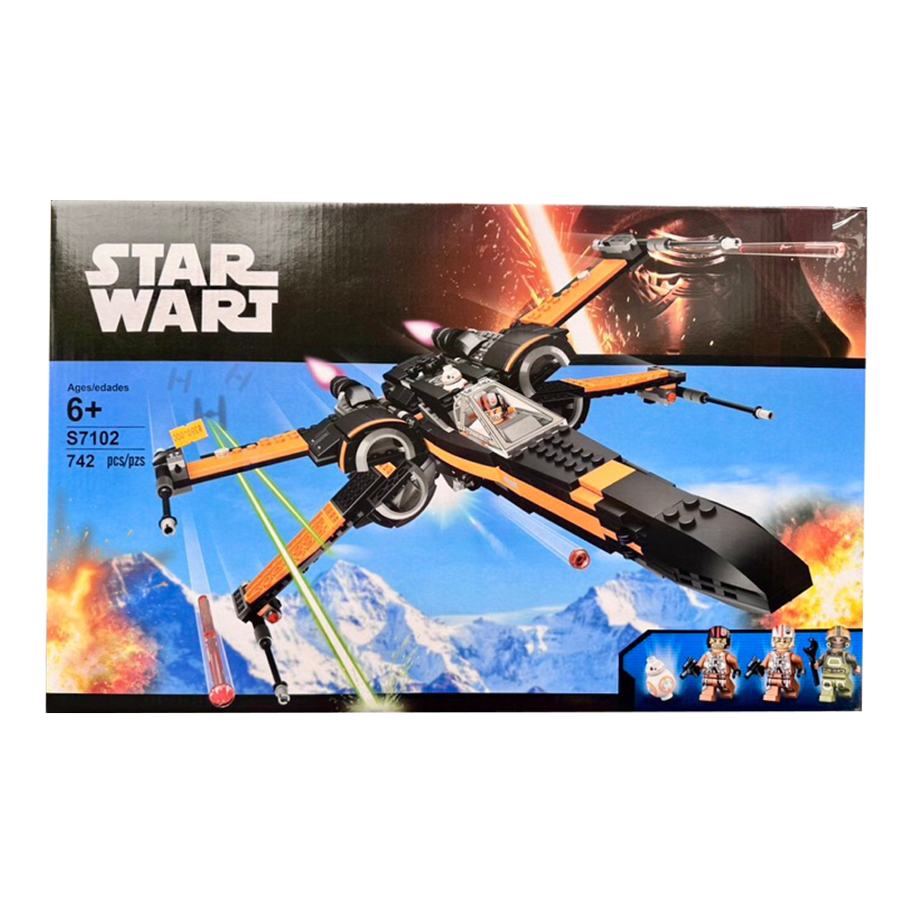 Đồ chơi xếp hình máy bay chiến đấu X-Wing của Poe_S7102