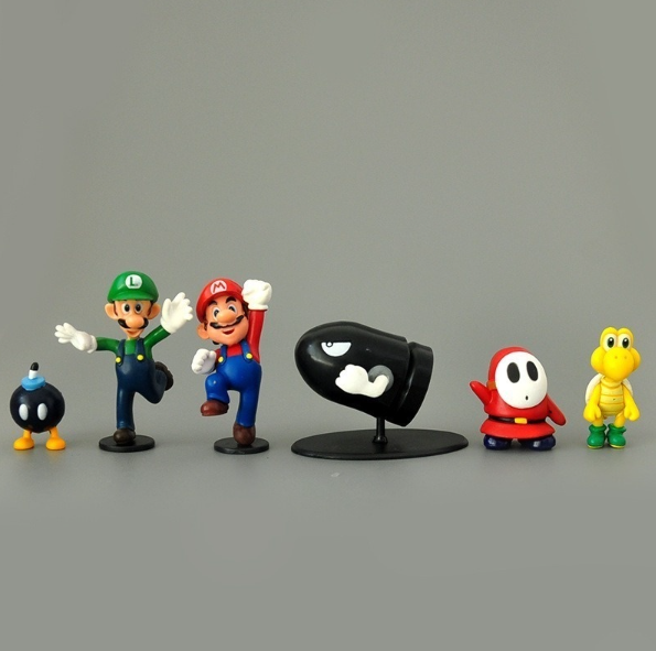 Mô hình 6 nhân vật Super Mario