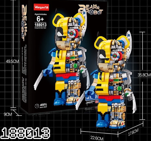 Đồ chơi xếp hình Bearbrick Robot Wolverine_188013