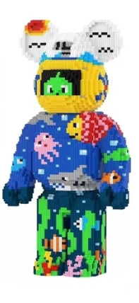 Đồ chơi xếp hình Bearbrick họa tiết tàu ngầm_1707