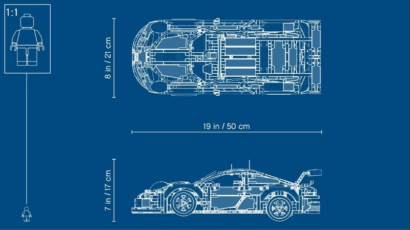 Đồ chơi xếp hình xe Porsche 911 RSR_42096