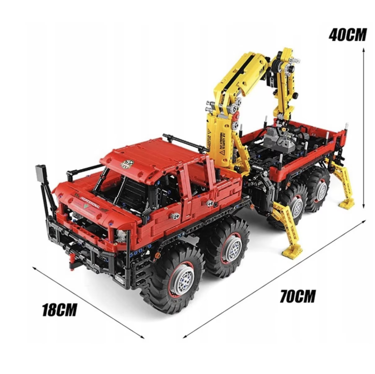 Đồ chơi xếp hình xe trục vớt 8 bánh điều khiển từ xa_13146