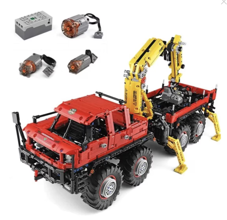 Đồ chơi xếp hình xe trục vớt 8 bánh điều khiển từ xa_13146