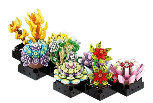 Set đồ chơi xếp hình hoa mini