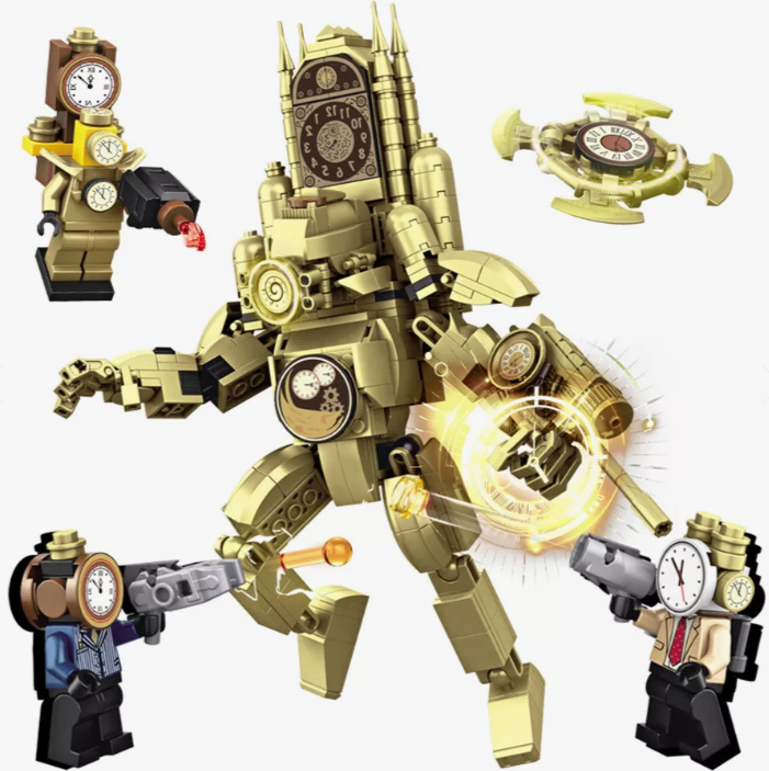 Đồ chơi xếp hình Robot Skibidi Toilet Clock Man_2413