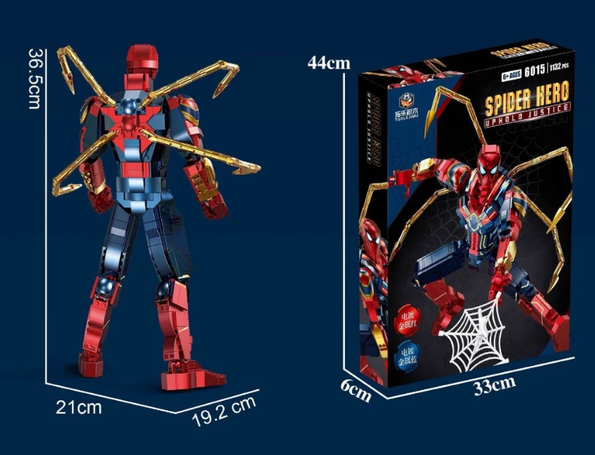 Đồ chơi xếp hình người nhện Spider Man Armor Mark III No Way Home_6015