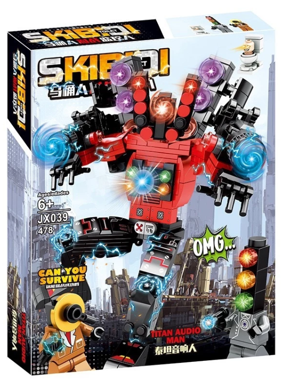 Đồ chơi xếp hình Robot Skibidi Titan Audio Man_JX039