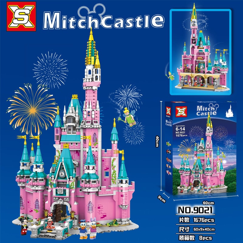 Đồ chơi xếp hình lâu đài Pink Mitch Castle Paradise_9021