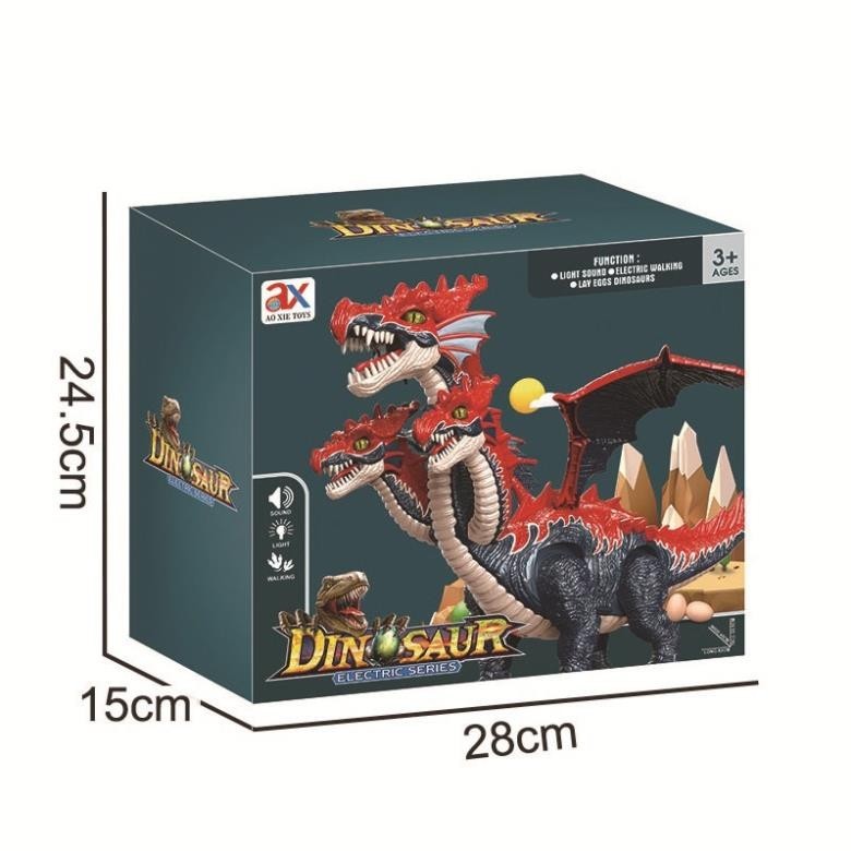 Mô hình khủng long 3 đầu đẻ trứng_919A