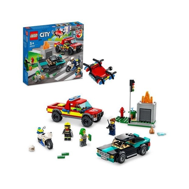 Đồ chơi xếp hình lego city xe cứu hoả cảnh sát 60319