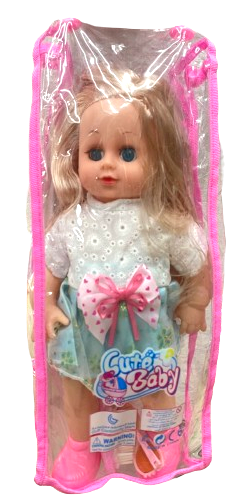 Mô hình búp bê nơ hồng chấm bi Cute Baby