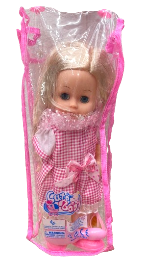 Mô hình búp bê váy caro hồng