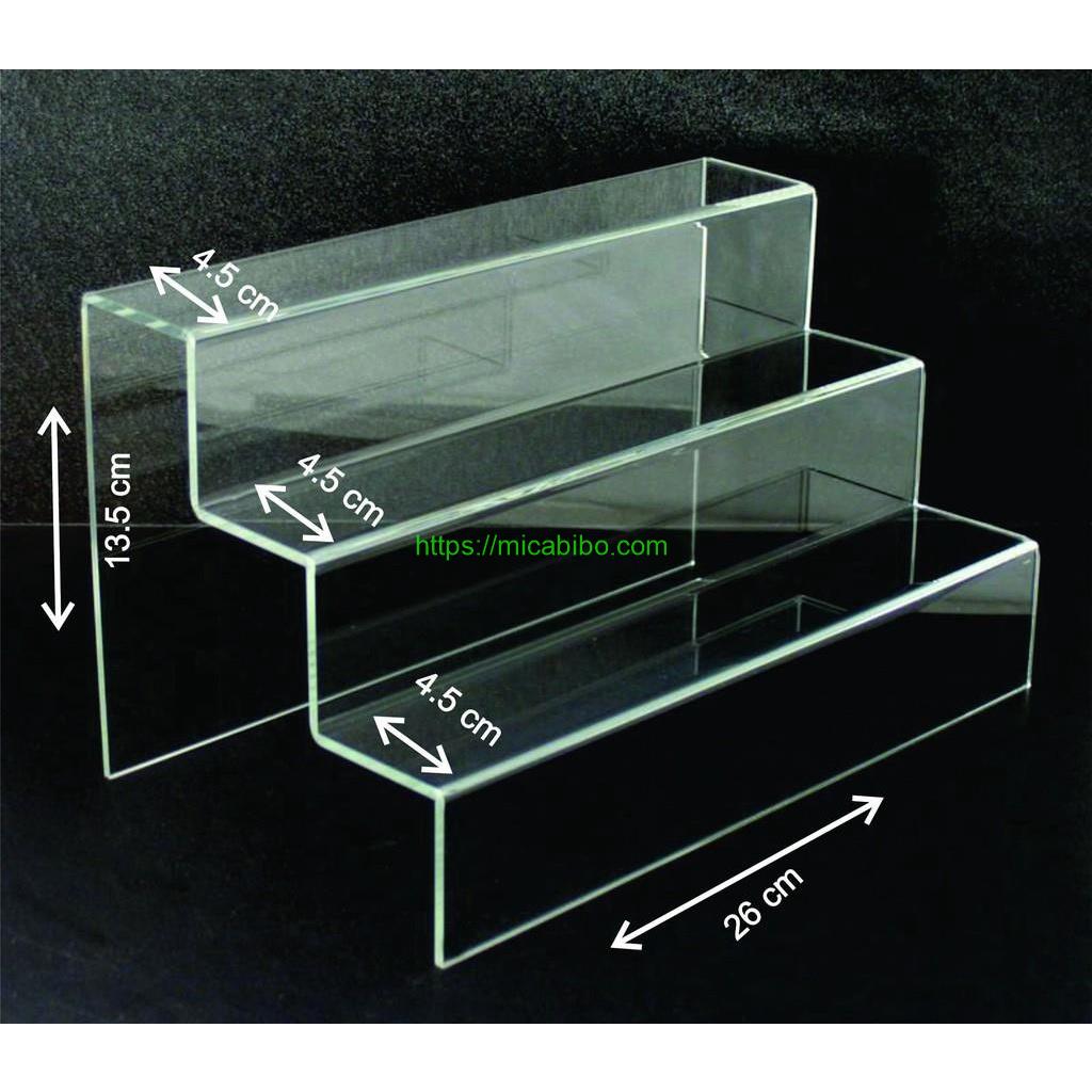 Kệ Mica trưng bày sản phẩm, Dày 3mm, trưng bày mô hình, quà tặng nhiều tầng WCF, figure dạng bậc thang, nhiều màu sắc