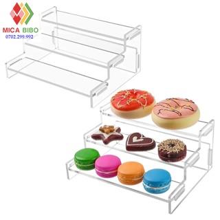 Kệ mica dày 4mm trưng bày sản phẩm, nước hoa, mô hình, trang sức, nhiều tầng, lắp ghép