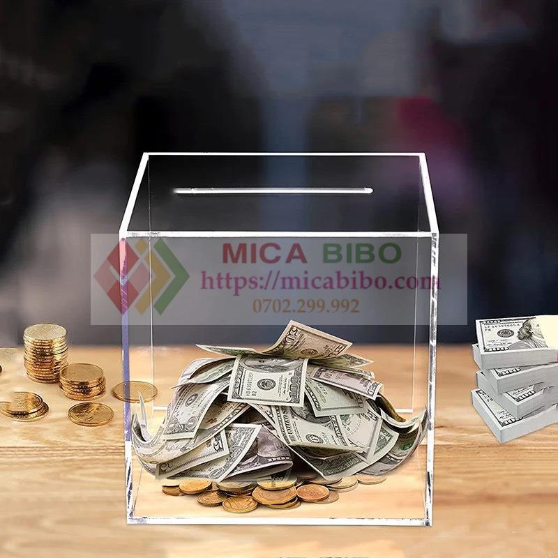 Hộp mica đề dành, dán kín 6 mặt, nhiều kích thước
