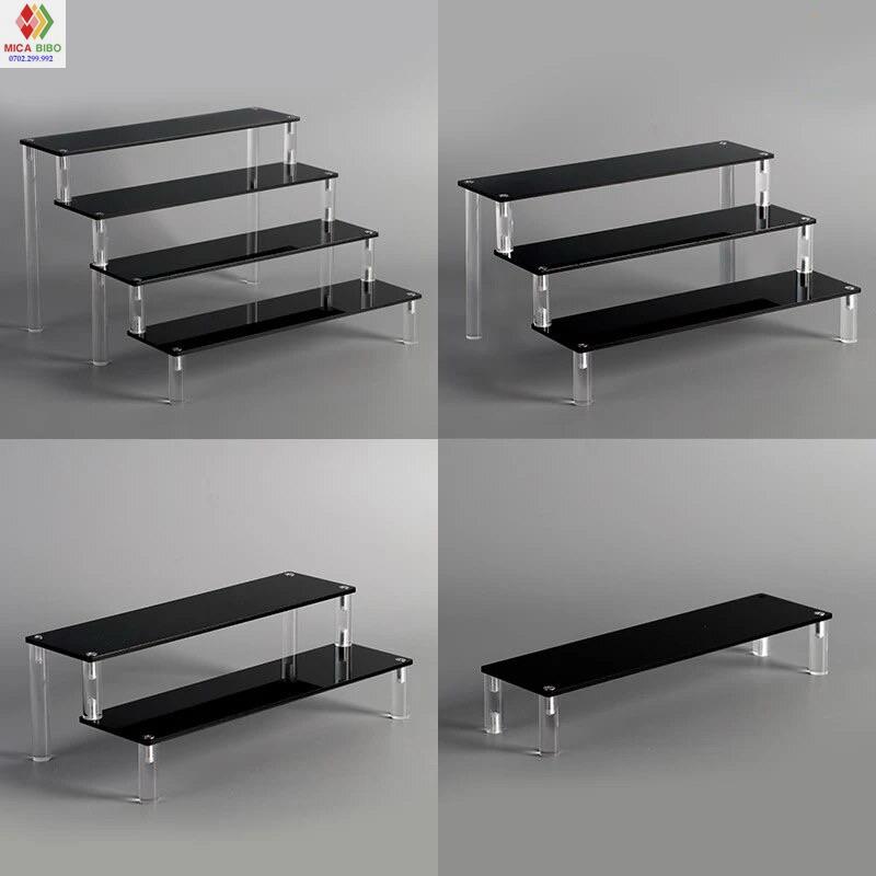 Kệ mica trưng bày nhiều tầng 20x8x5cm mỗi tầng - nhiều kích thước - nhiều màu