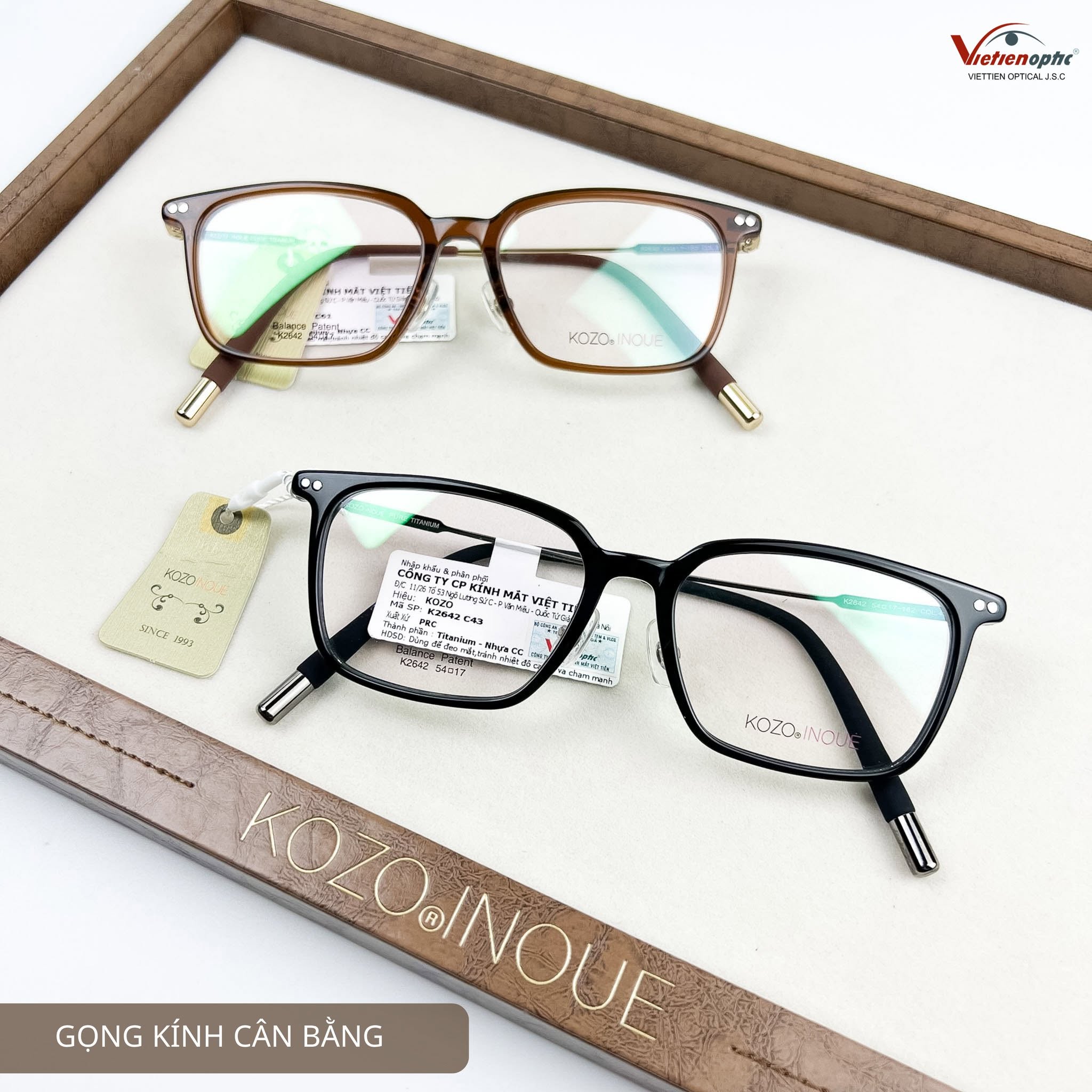 Gọng kính Acetate cao cấp Kozo Inoue
