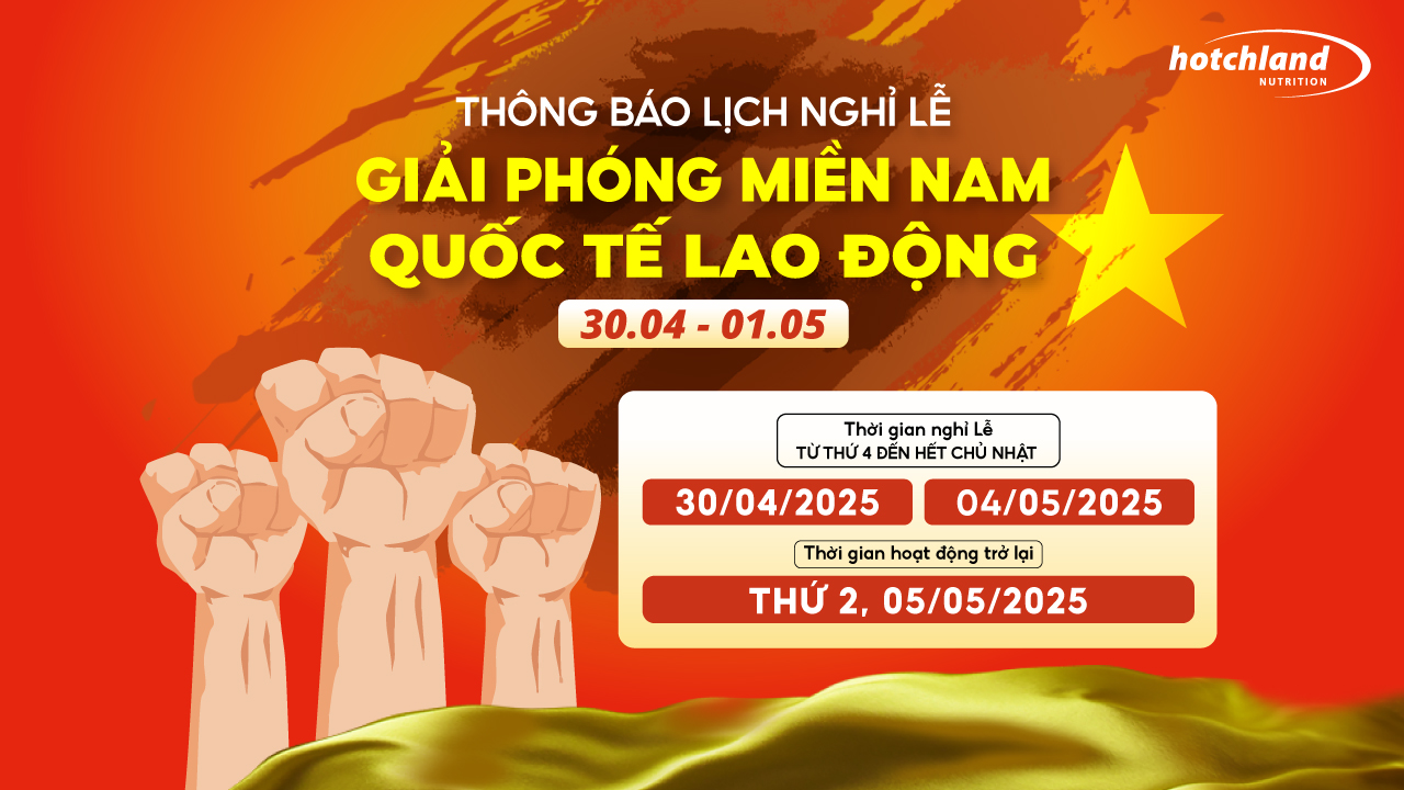 THÔNG BÁO LỊCH NGHỈ LỄ 30.4 & 1.5