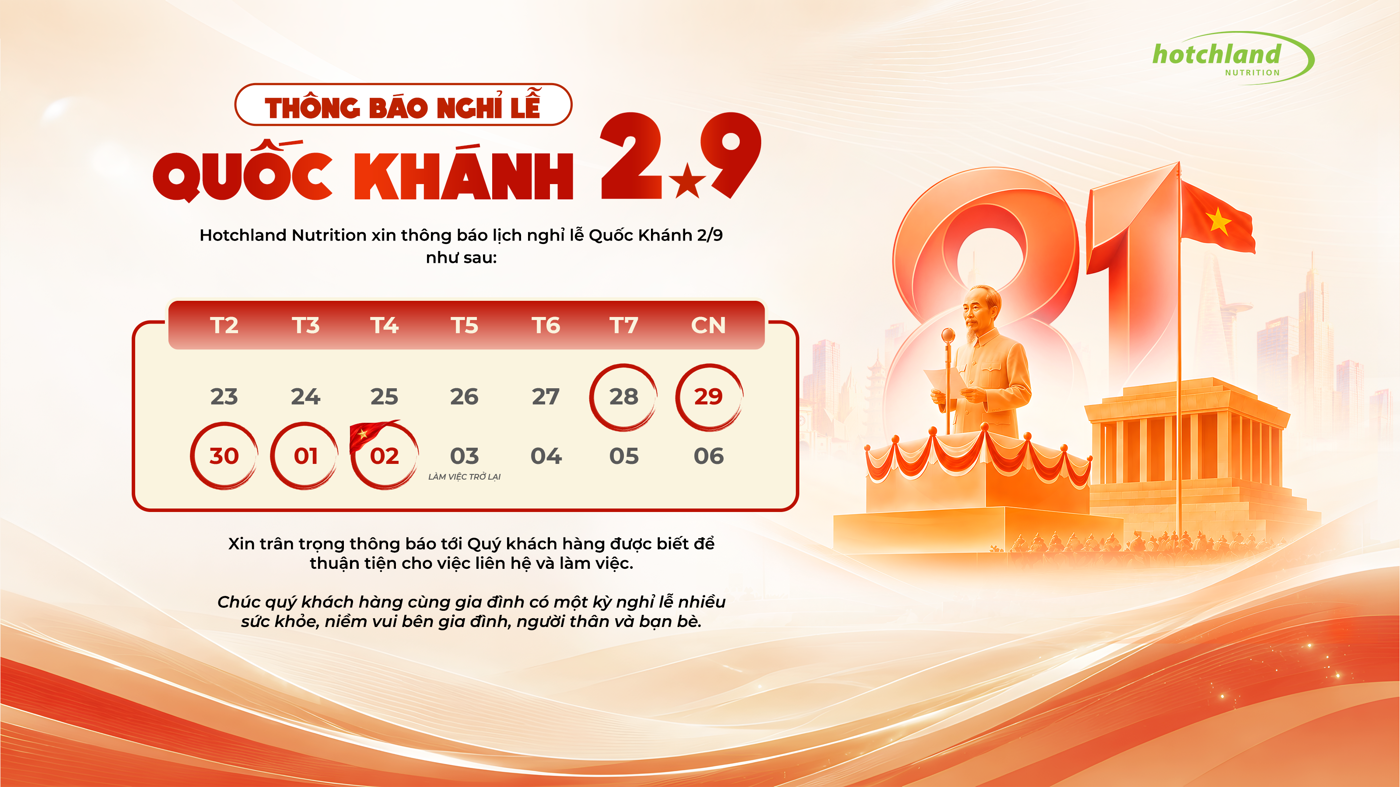THÔNG BÁO NGHỈ LỄ QUỐC KHÁNH 2/9