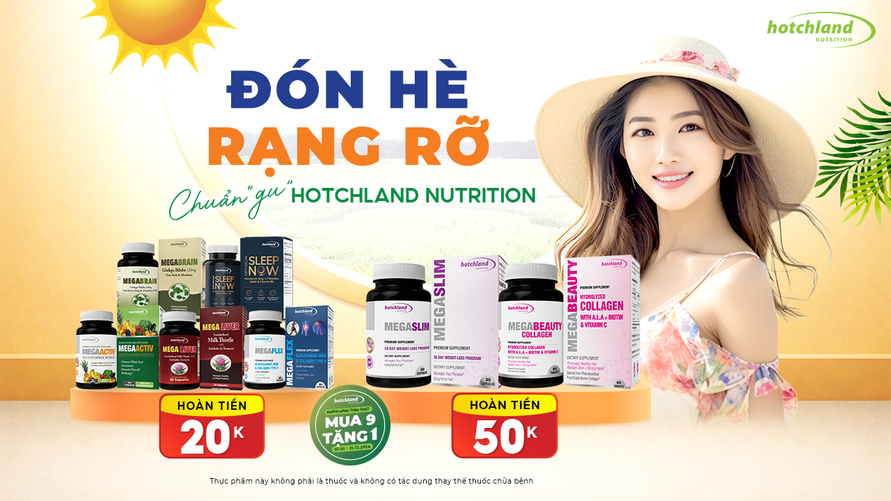 Đón Hè Rạng Rỡ – Hoàn Tiền Đến 50K & Mua 9 Tặng 1 | Hotchland Nutrition