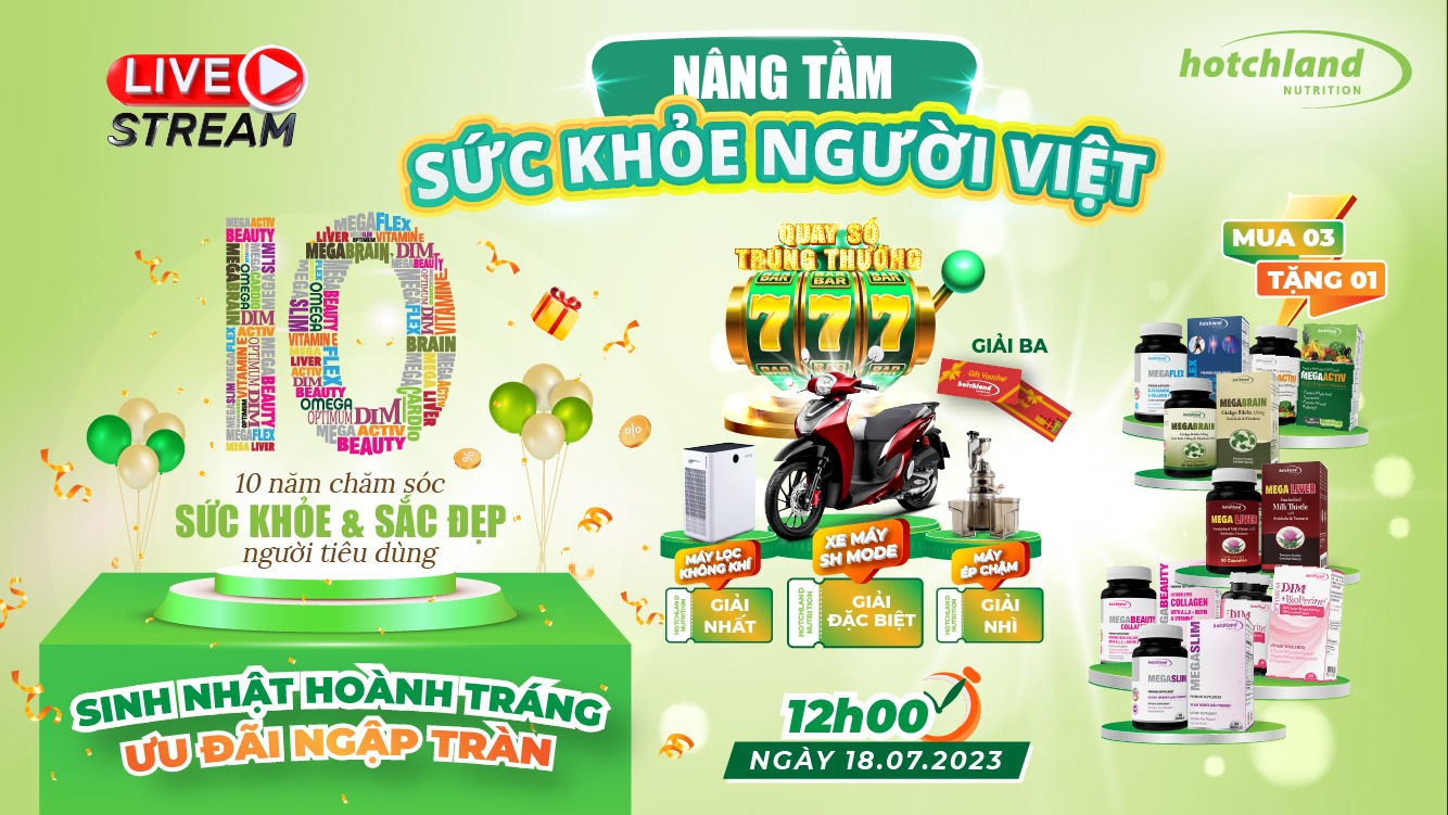 Hotchland Nutrition – 10 năm Chăm sóc Sức khỏe & Sắc đẹp Người tiêu dùng