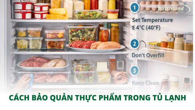 Cách bảo quản thực phẩm trong tủ lạnh