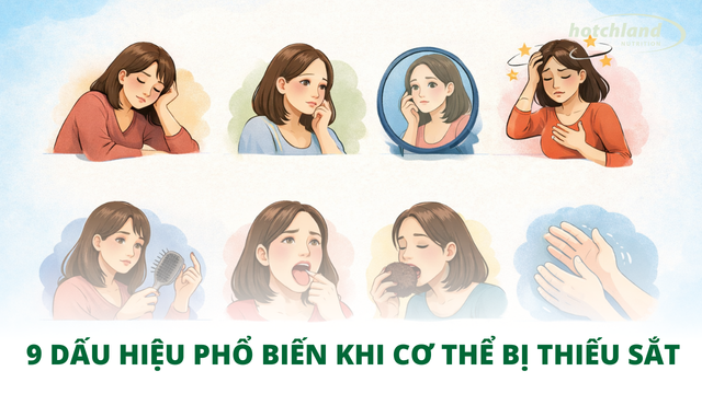 9 dấu hiệu phổ biến khi cơ thể bị thiếu sắt