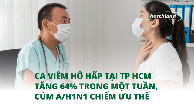Ca viêm hô hấp tại TP HCM tăng 64% trong một tuần, cúm A/H1N1 chiếm ưu thế
