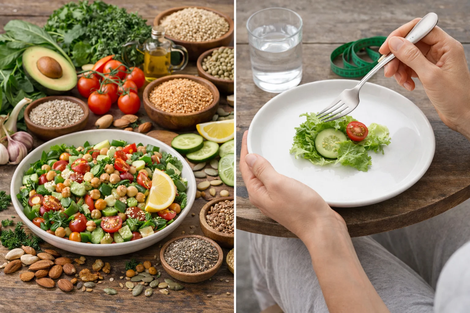 Ăn uống lành mạnh khác với ăn kiêng để giảm cân