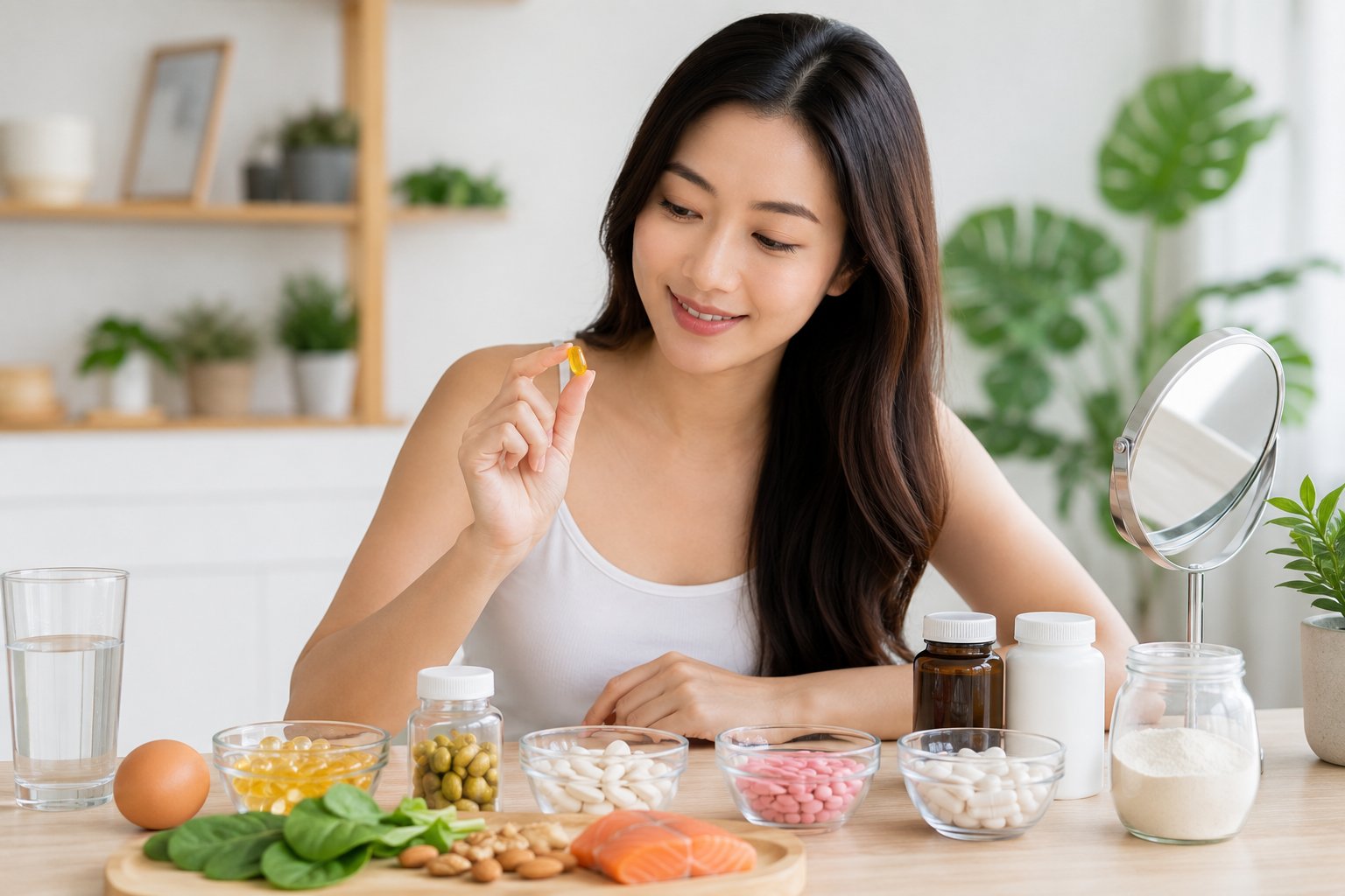 Biotin và một số vitamin nhóm B có liên quan đến sức khỏe da, tóc và móng.
