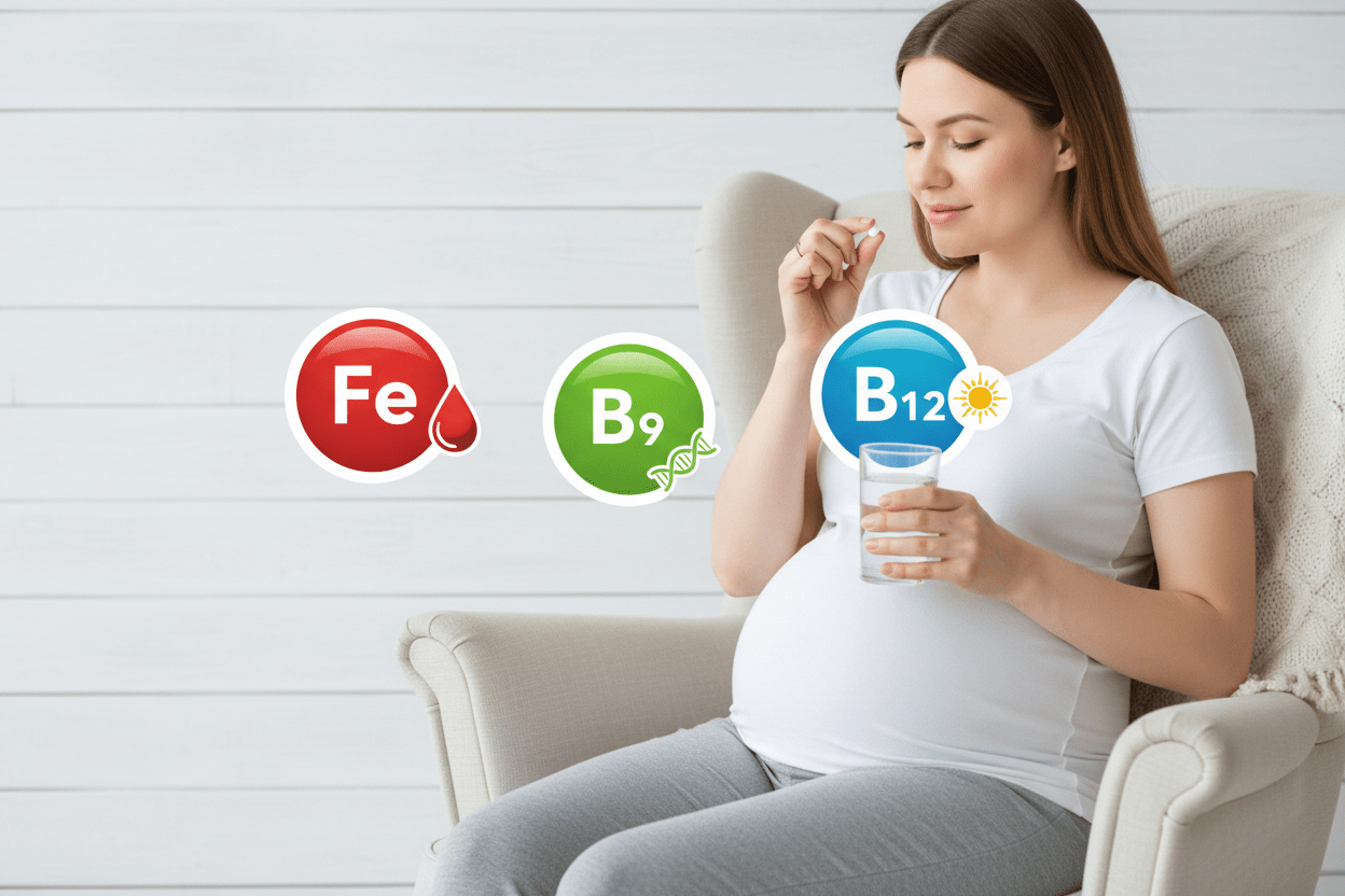 Bổ sung sắt và axit folic cho phụ nữ mang thai