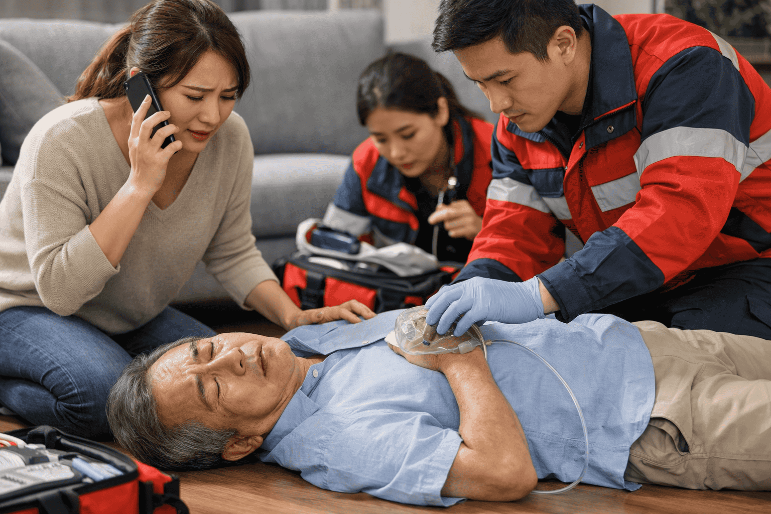 Gọi cấp cứu khẩn cấp khi gặp trường hợp đột quỵ