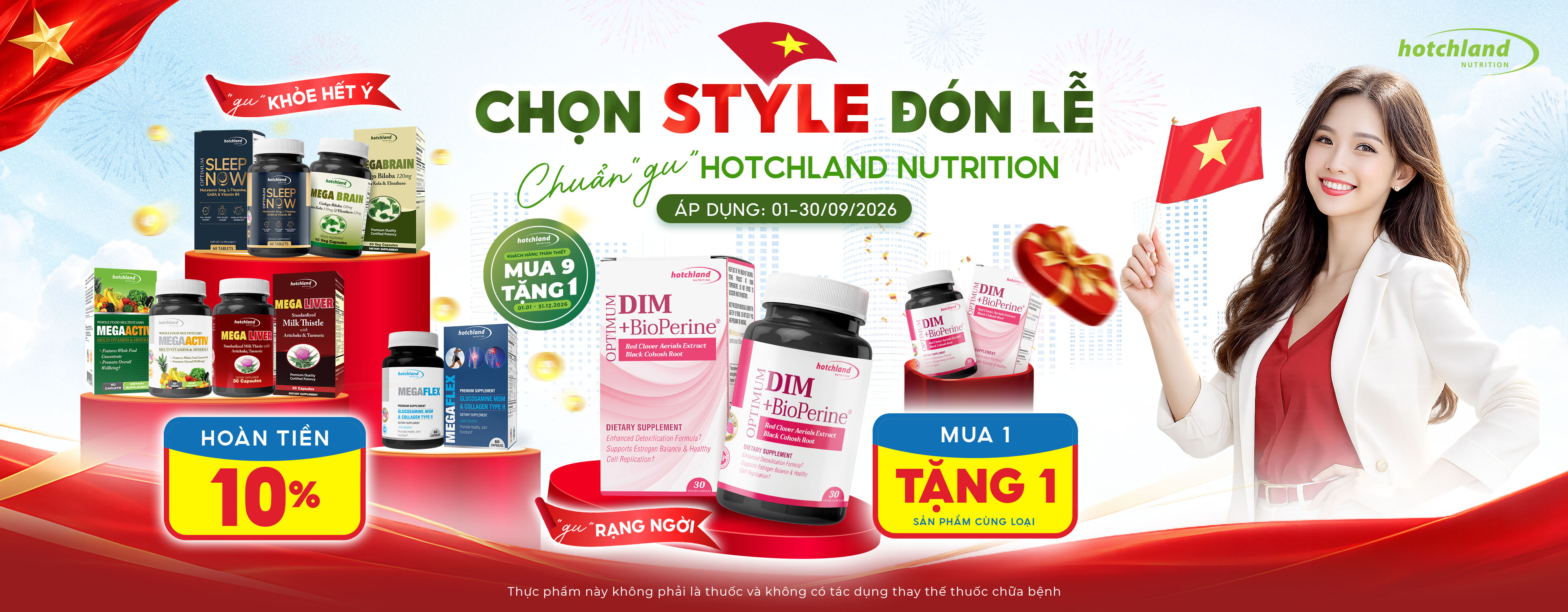 Khỏe Đẹp Chuẩn Gu cùng chương trình ưu đãi Hotchland Nutrition