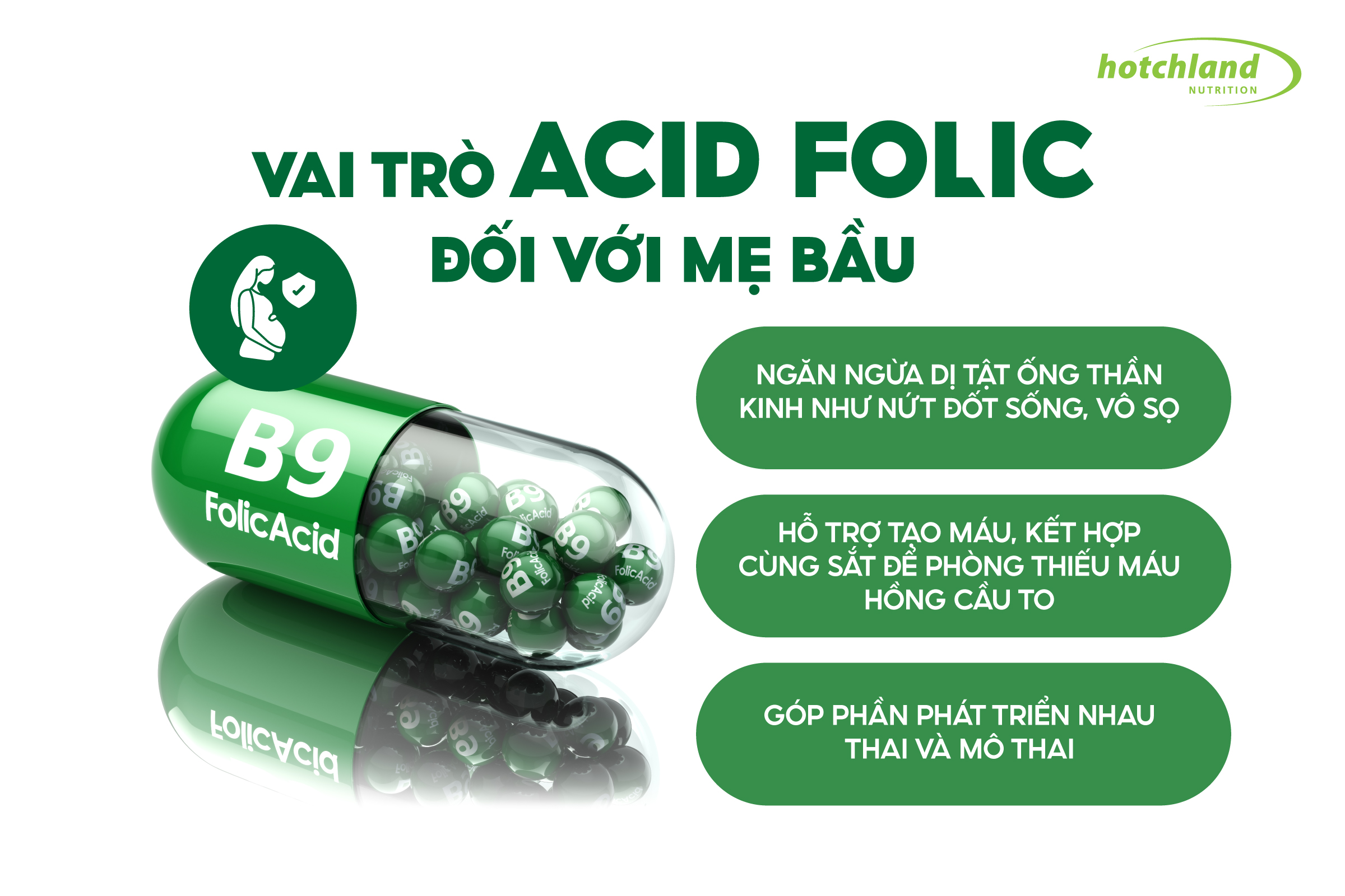 Axit folic cho bà bầu – phòng ngừa dị tật ống thần kinh cho thai nhi